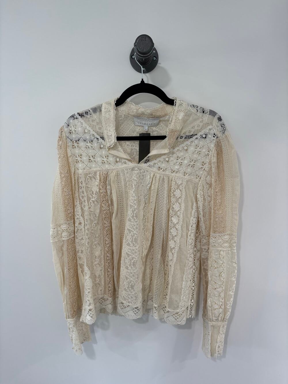 NWT Burning Torch Vintage Lace Blouse Size L